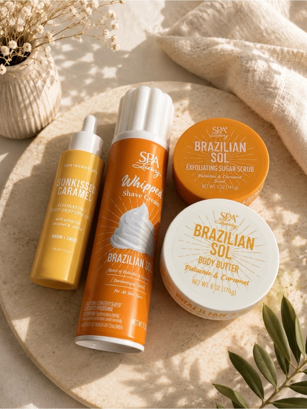 Brazilian Sol Carmel Pistachio Bundle